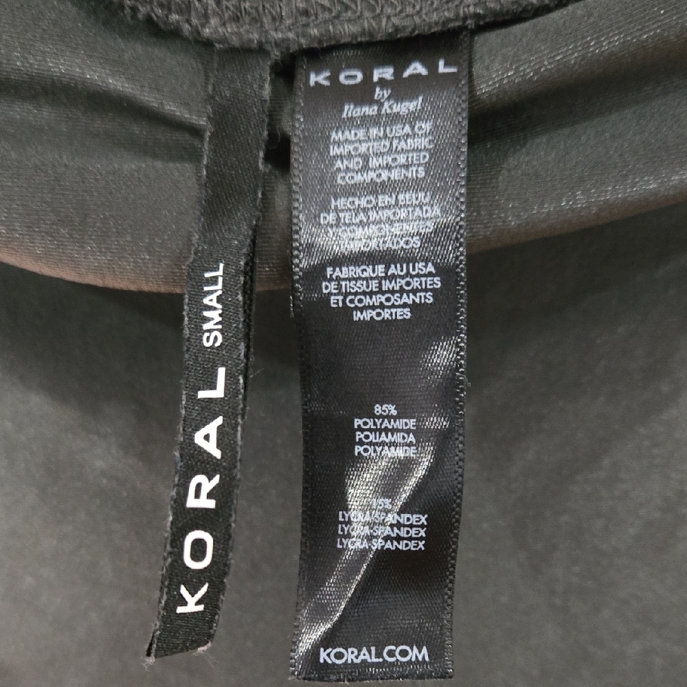 Koral Sz Small  Shiny Charcoal Leggings - Picture 2 of 6